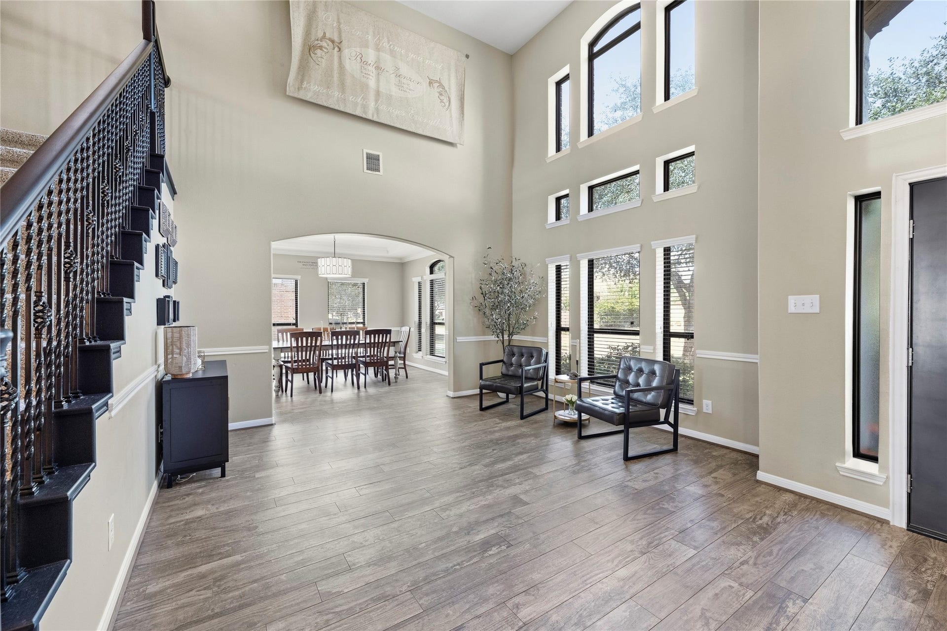 26819 Rockwood Park Lane, Cypress, TX 77433 Versatile formal living room is just off the front entry and has a wall of windows providing natural lighting. All windows were replaced in 2025.