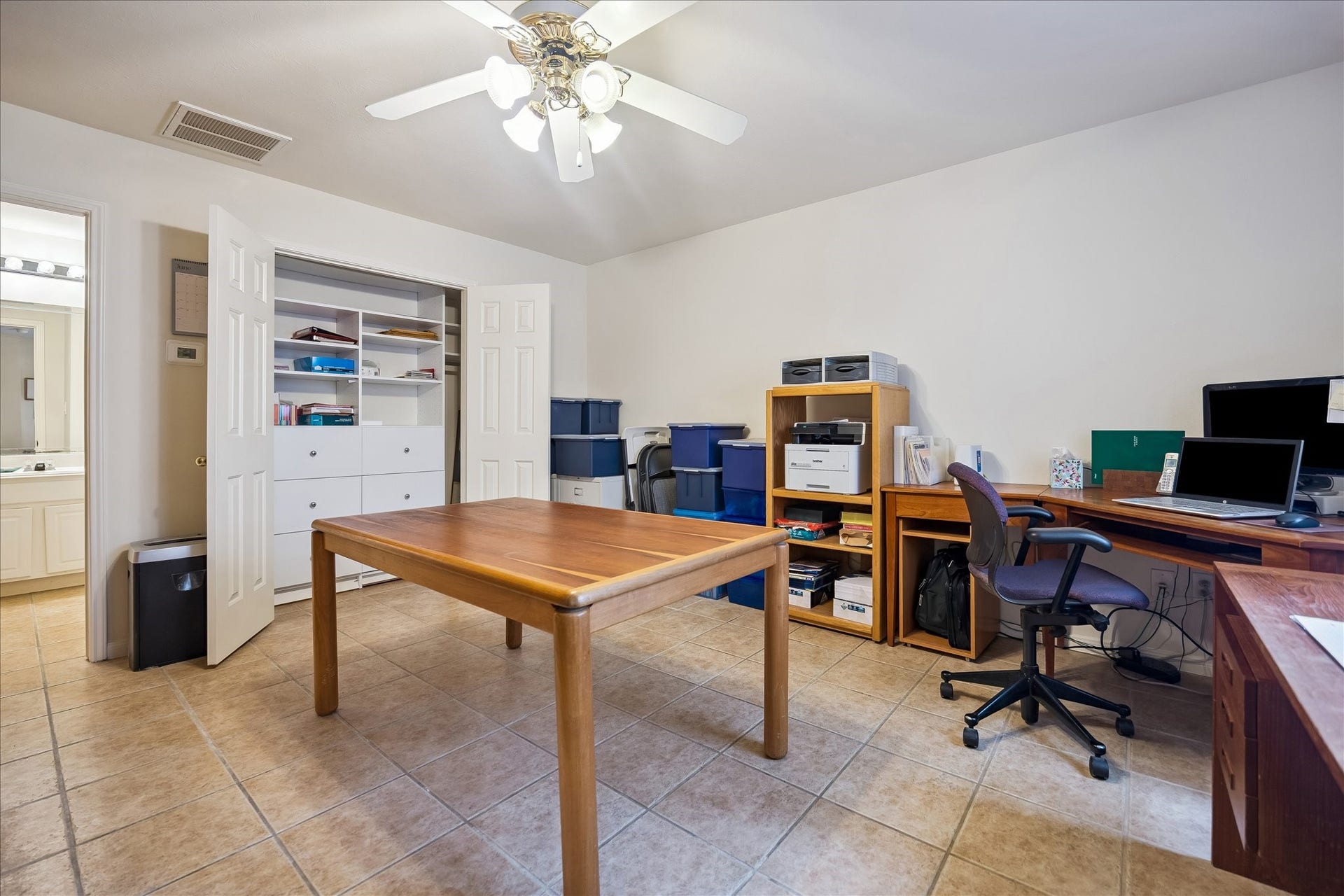 5213 Blossom Street, #A, Houston, TX 77007 This is the spacious 1st floor bedroom that has great built-ins in the closet.