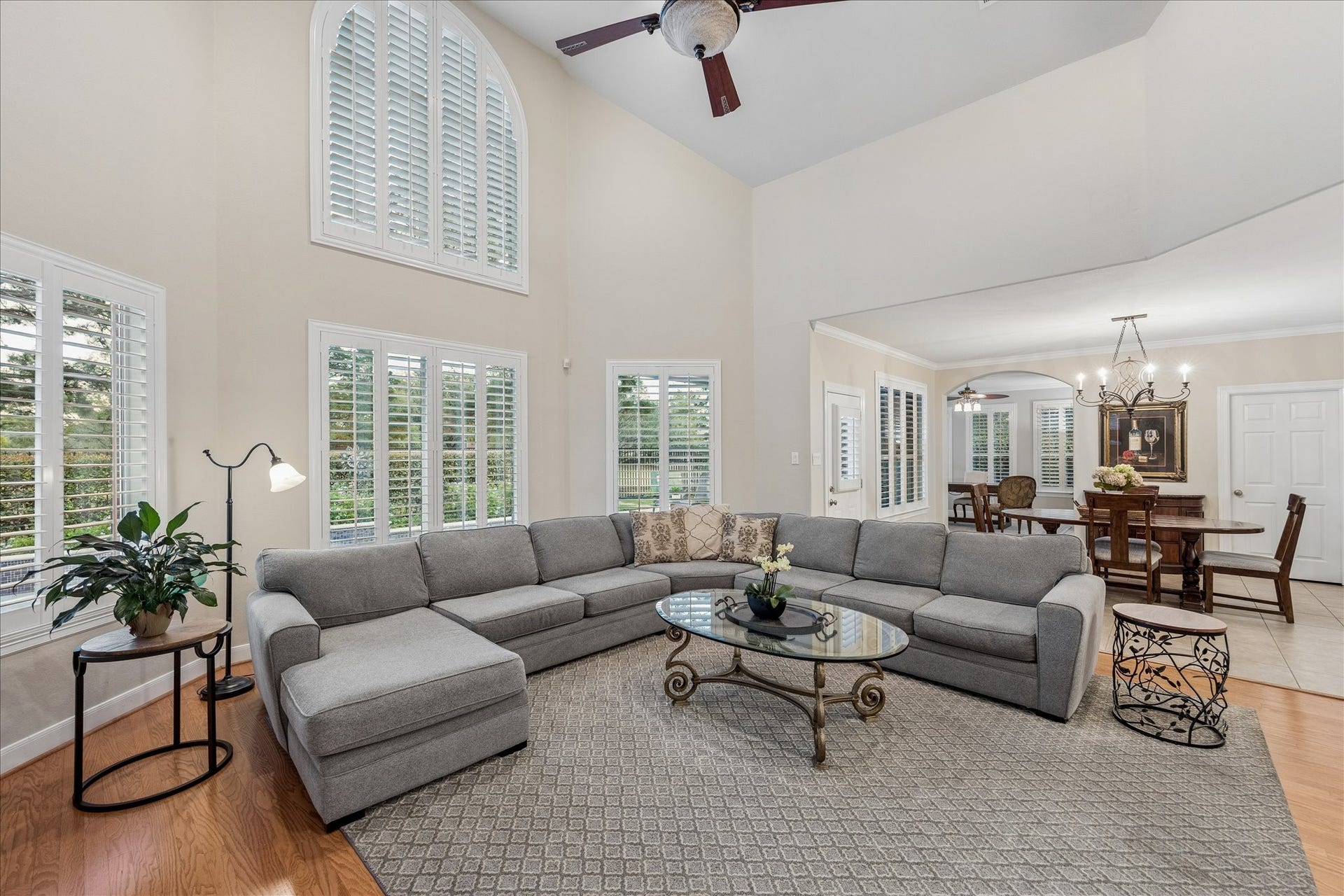 Enjoy a wall of windows in the main living space that naturally light the interior of the home.