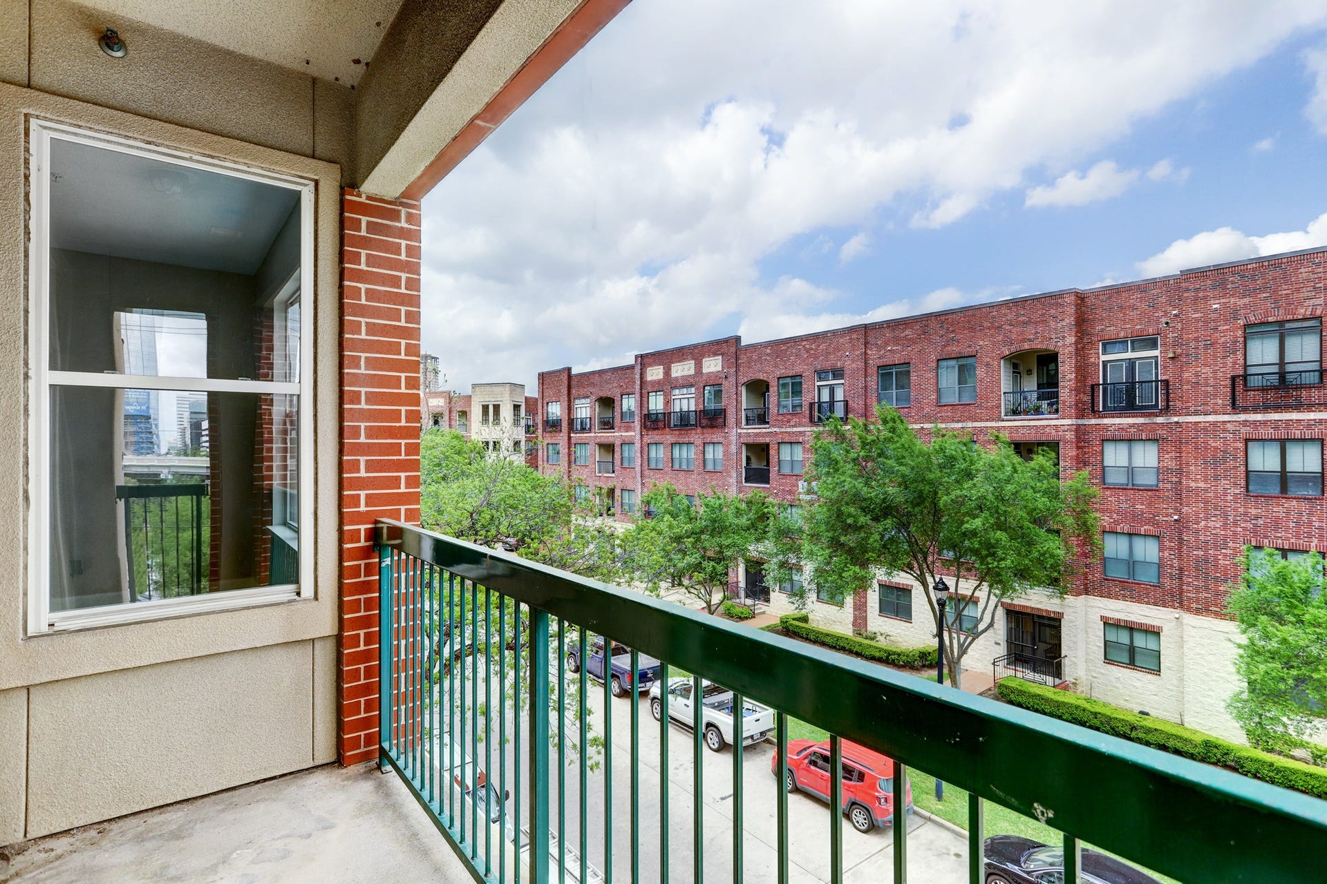 300 St Joseph Parkway, #212, Houston, TX 77002 Beautiful views from the outdoor terrace off the Family Room!