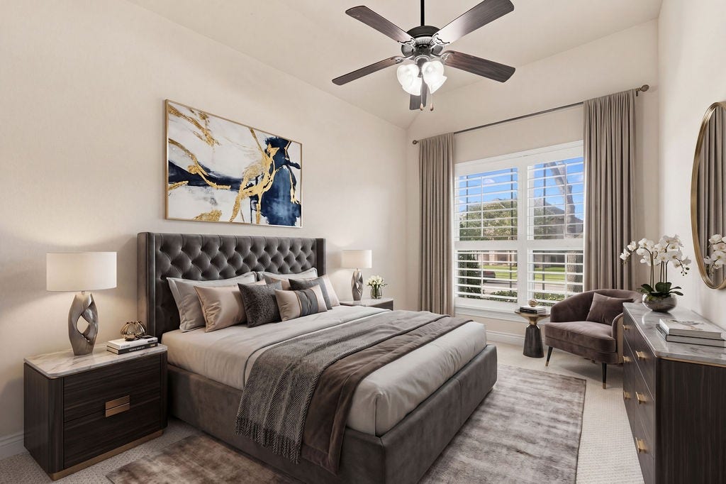 2936 Hawkins Creek Lane, League City, TX 77573 Virtual staging on one of the 4 spacious rooms.