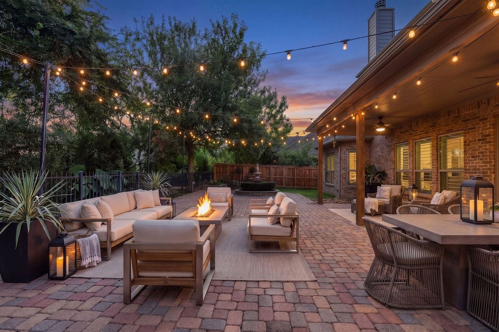 2936 Hawkins Creek Lane, League City, TX 77573 Virtual staging of backyard patio.