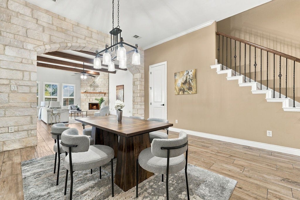 2936 Hawkins Creek Lane, League City, TX 77573 Virtual staging of dining area.