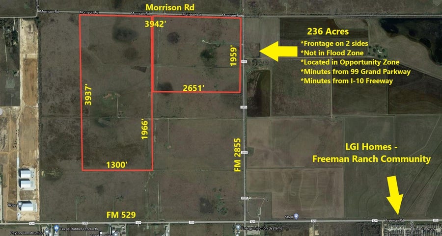 Property photo for 236 Acres- Morrison Road, Brookshire, TX