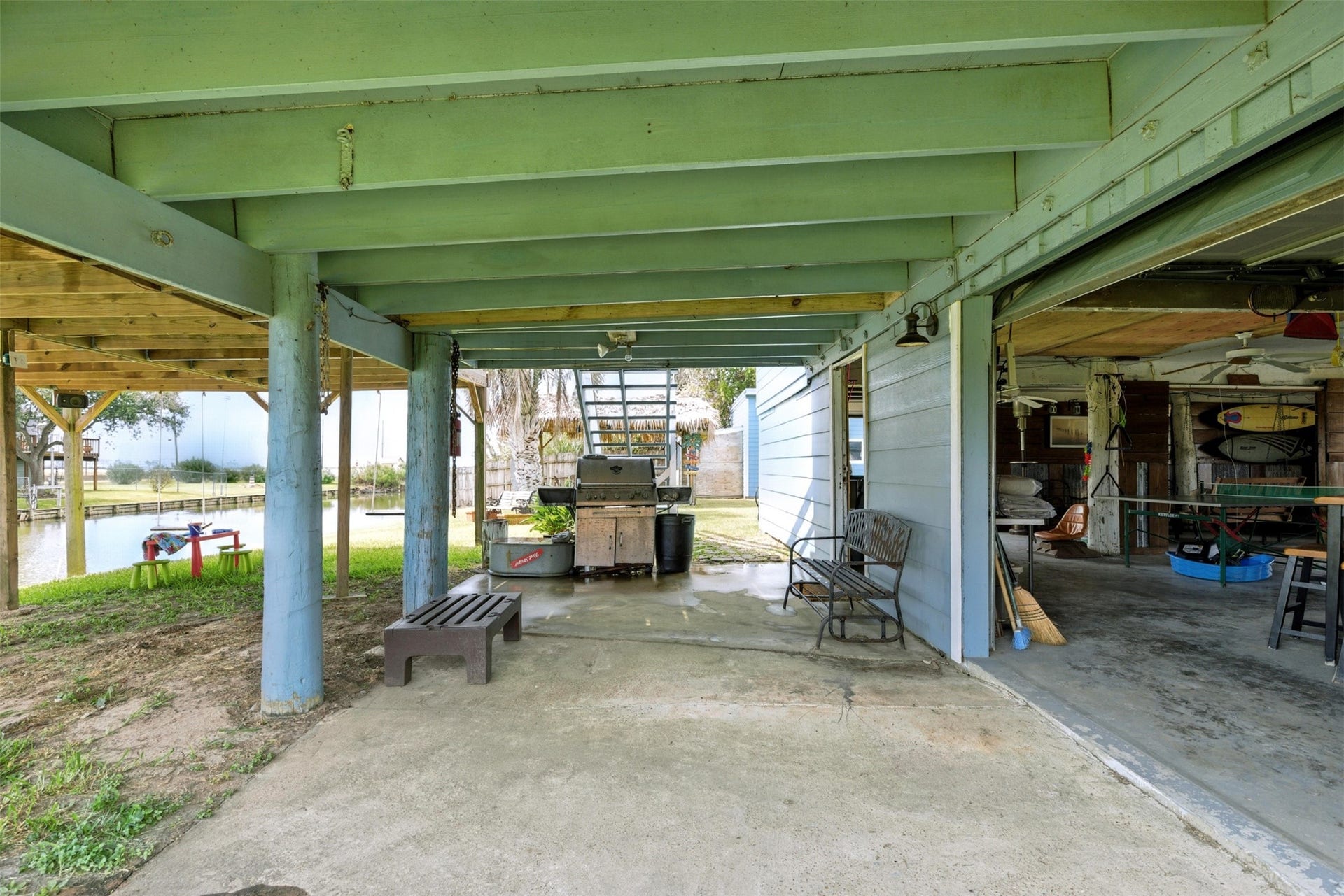 7215 Beau Rue Street, Hitchcock, TX 77563 concrete slab under the home