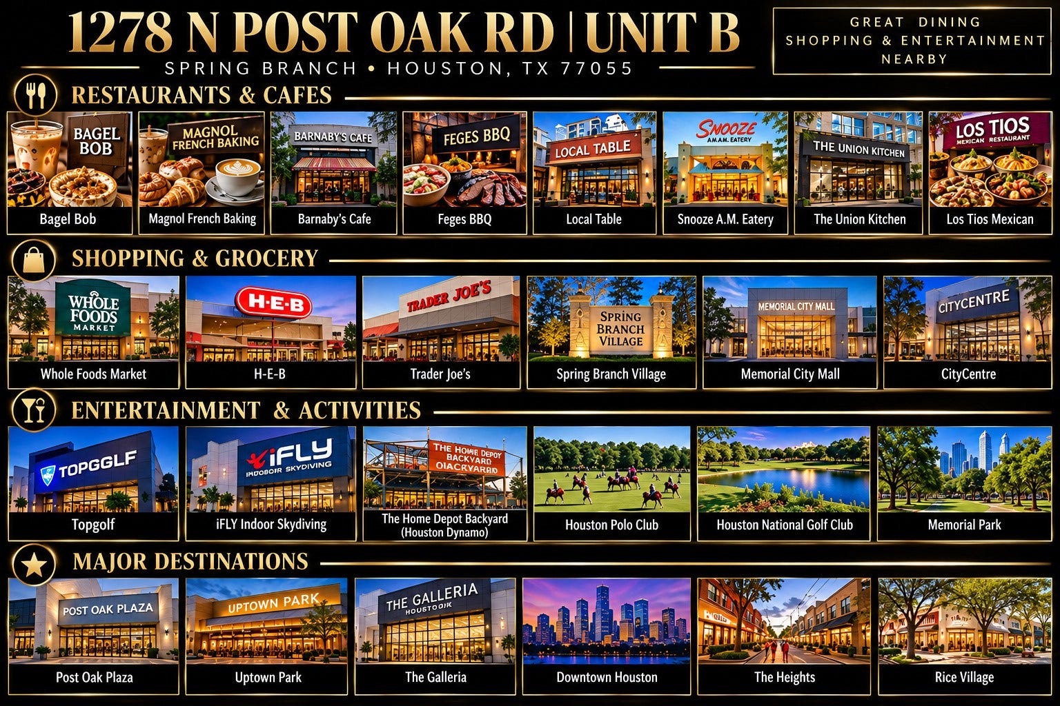 1278 N Post Oak Road, #B, Houston, TX 77055 Places nearby