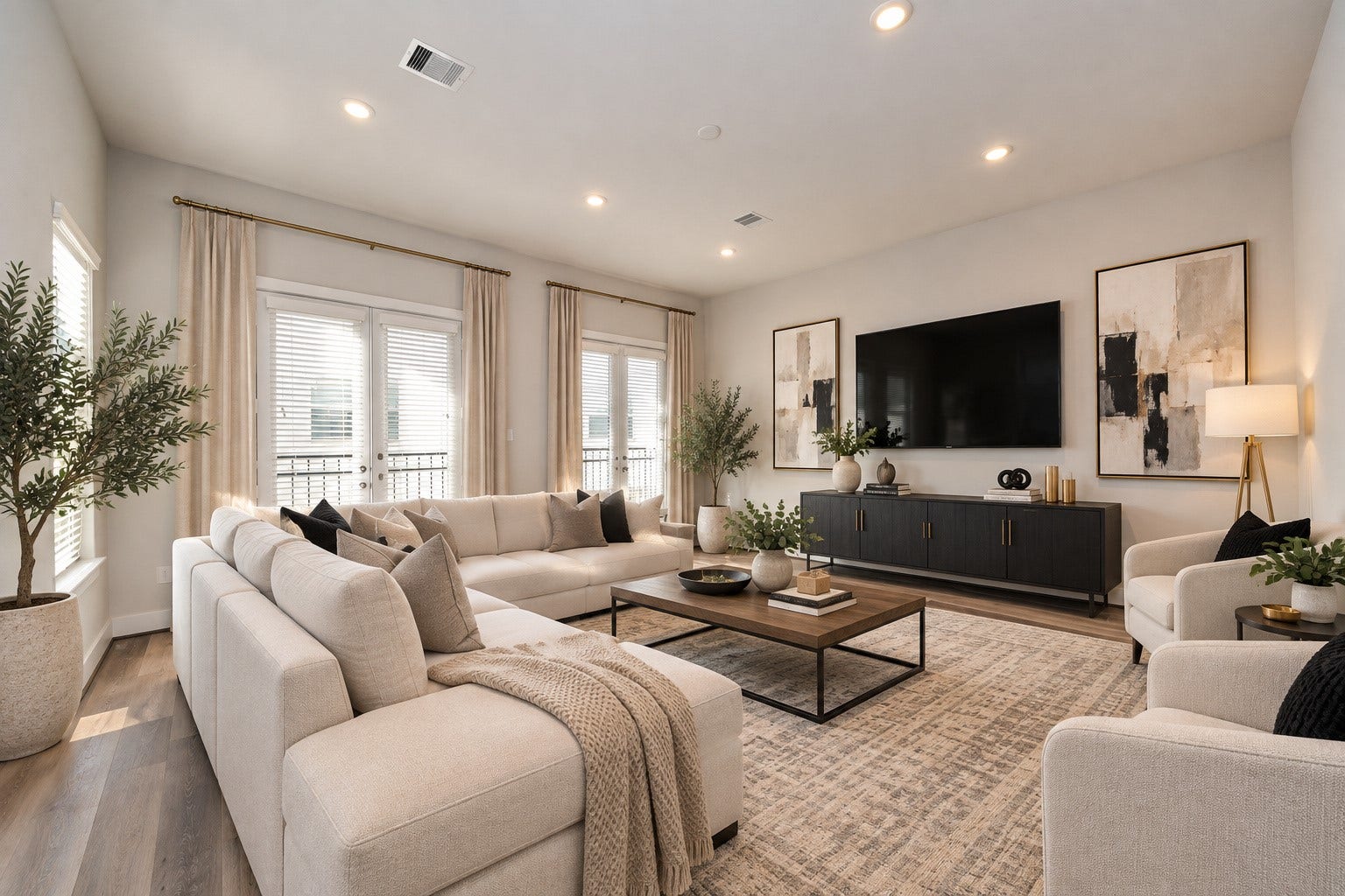 1278 N Post Oak Road, #B, Houston, TX 77055 Living area/virtually staged