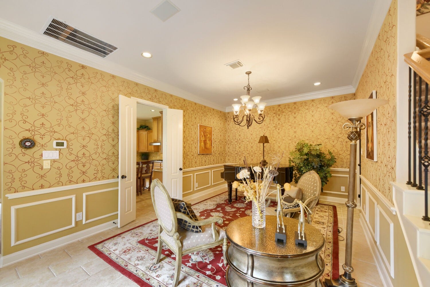 14 Knights Crossing Drive, The Woodlands, TX 77382 Formal Dining room. Currently used as a piano lounge