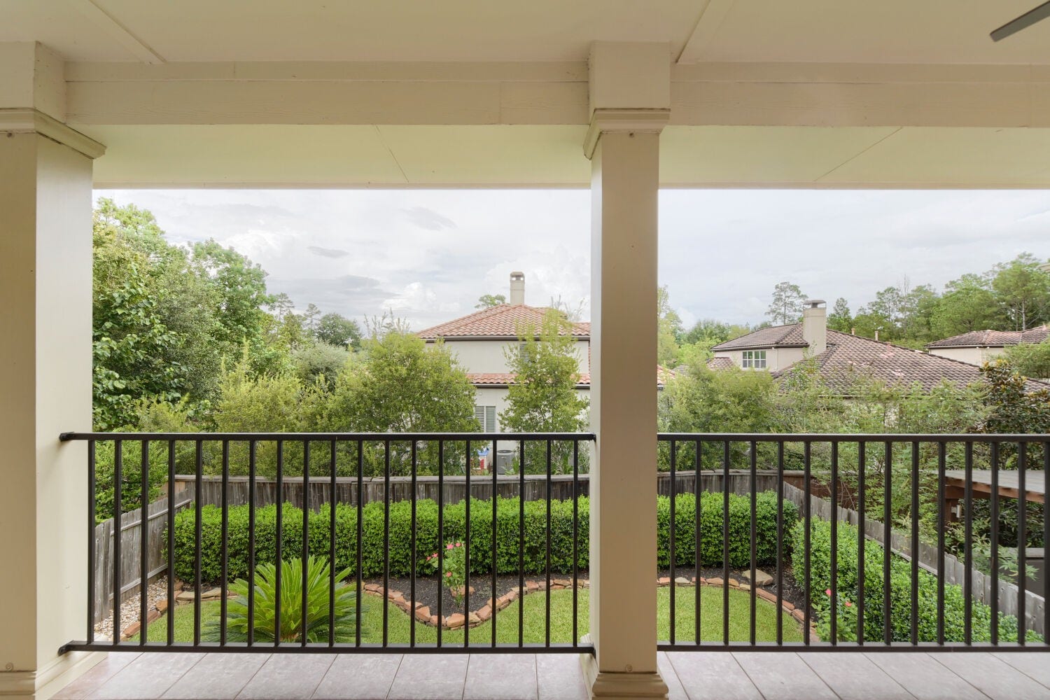 14 Knights Crossing Drive, The Woodlands, TX 77382 Balcony view of the backyard