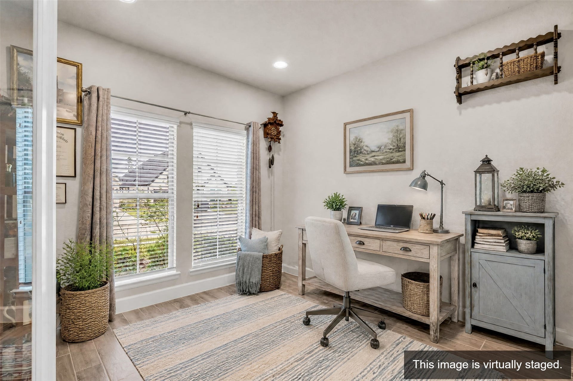 14858 Whistling Duck Lane, Magnolia, TX 77354 The flex room staged as an office.