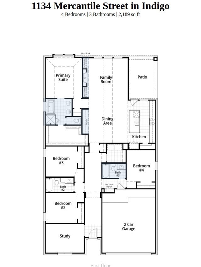 1134 Mercantile Street, Richmond, TX 77406 Spec Floorplan