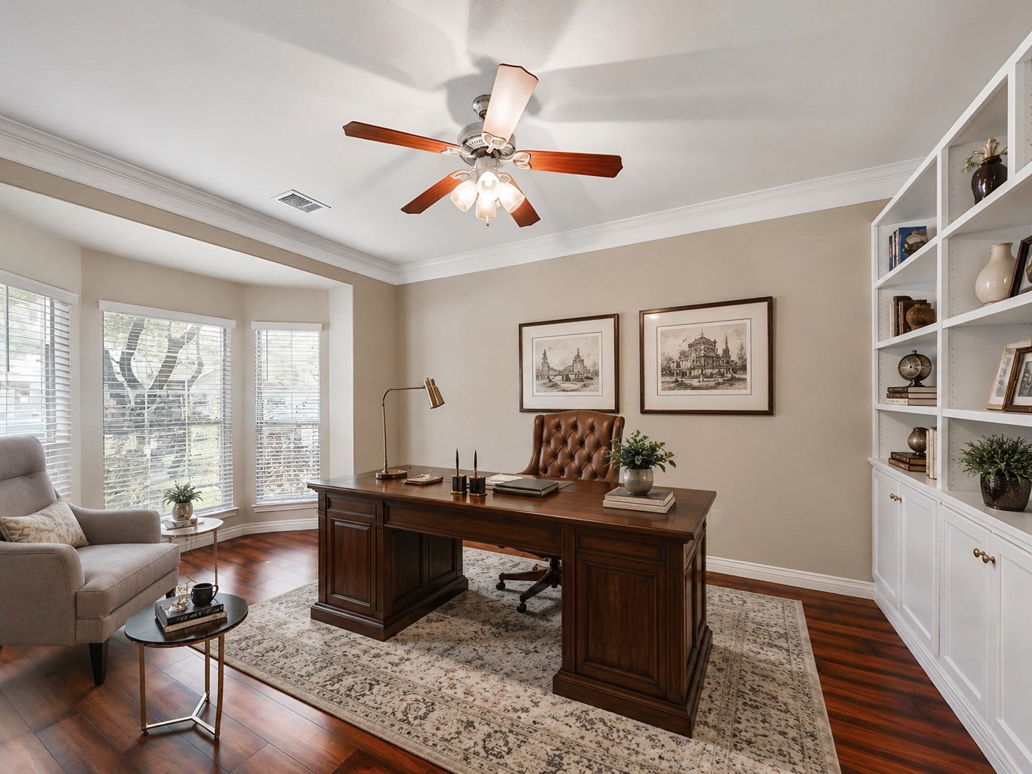 26214 Seminole Hill Lane, Katy, TX 77494 Virtually staged: Privately positioned at the front of the home, the study offers a sophisticated space for working remotely, pursuing hobbies, or enjoying a quiet retreat.