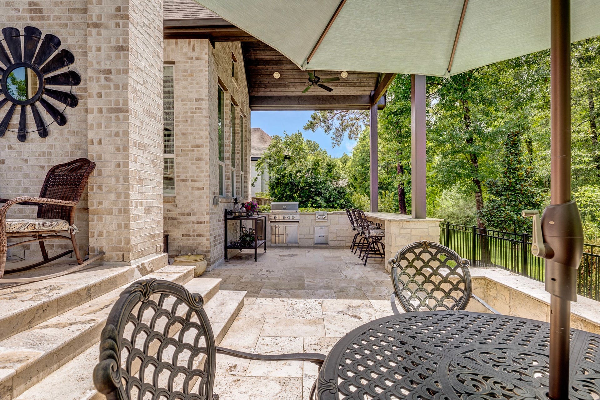 121 Sugar Pine Court, Montgomery, TX 77316 Upgraded hardscaping to extend the backyard oasis
