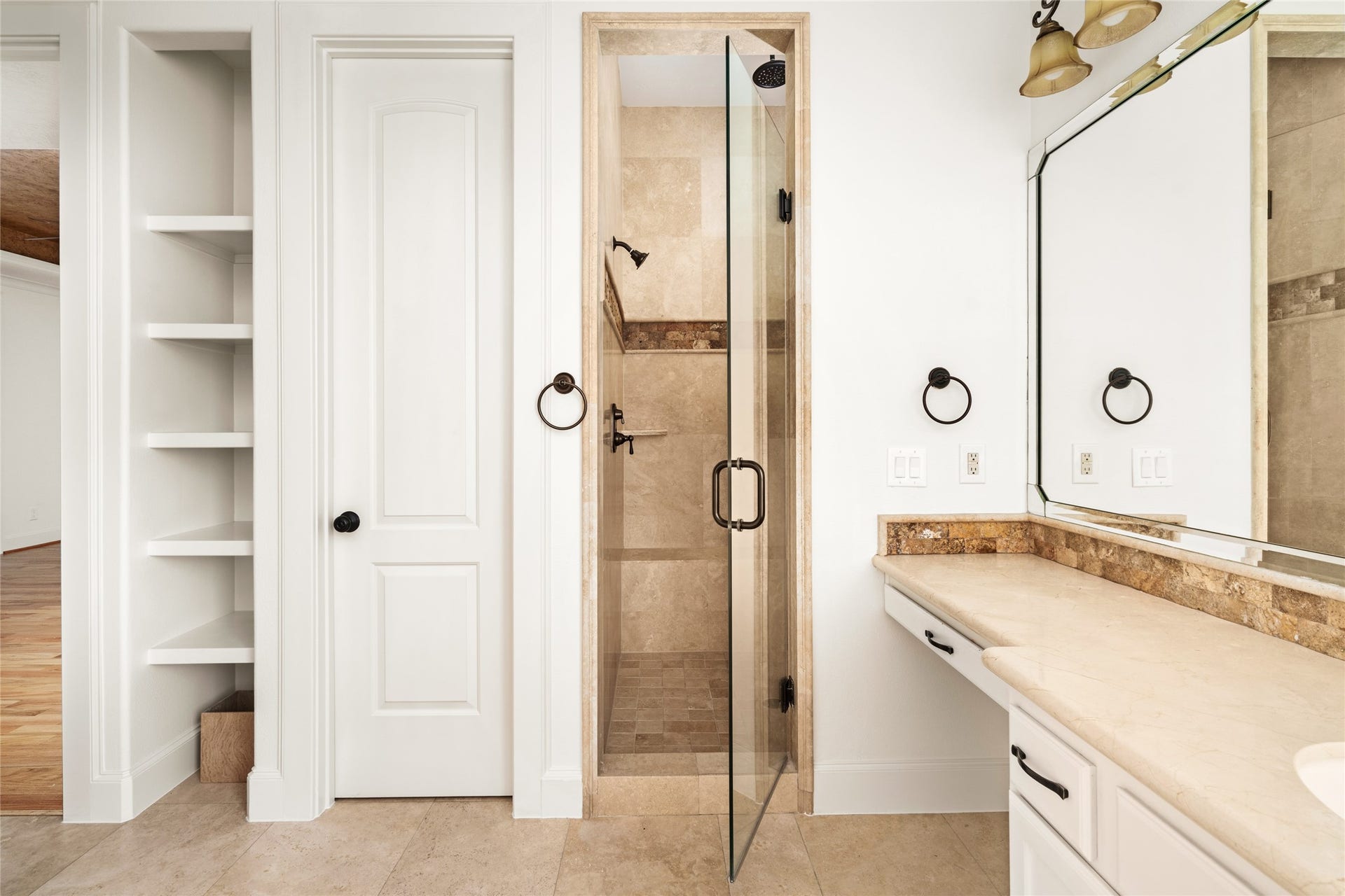 5218 Feagan Street, #D, Houston, TX 77007 Third floor - Walk in shower with rain shower head.