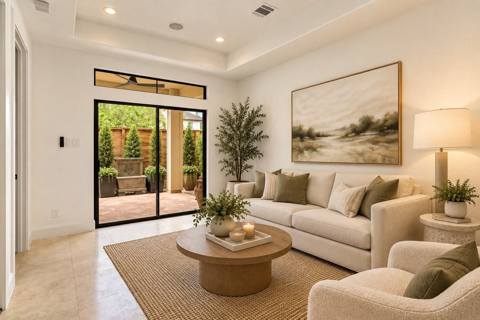 5218 Feagan Street, #D, Houston, TX 77007 Virtually staged first floor leaving room/flex space.