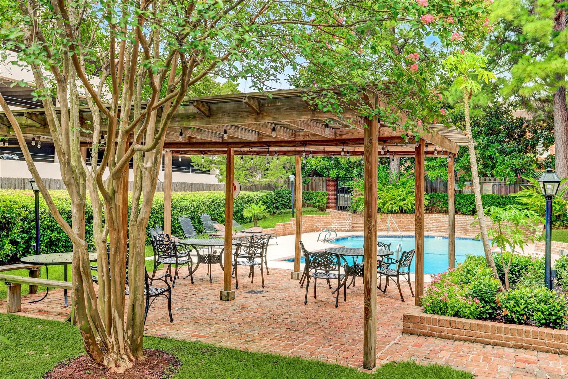 The Cobblestone community is an exclusive enclave that affords its residents privacy and tranquility.  The community also has this sparkling pool as an amenity.