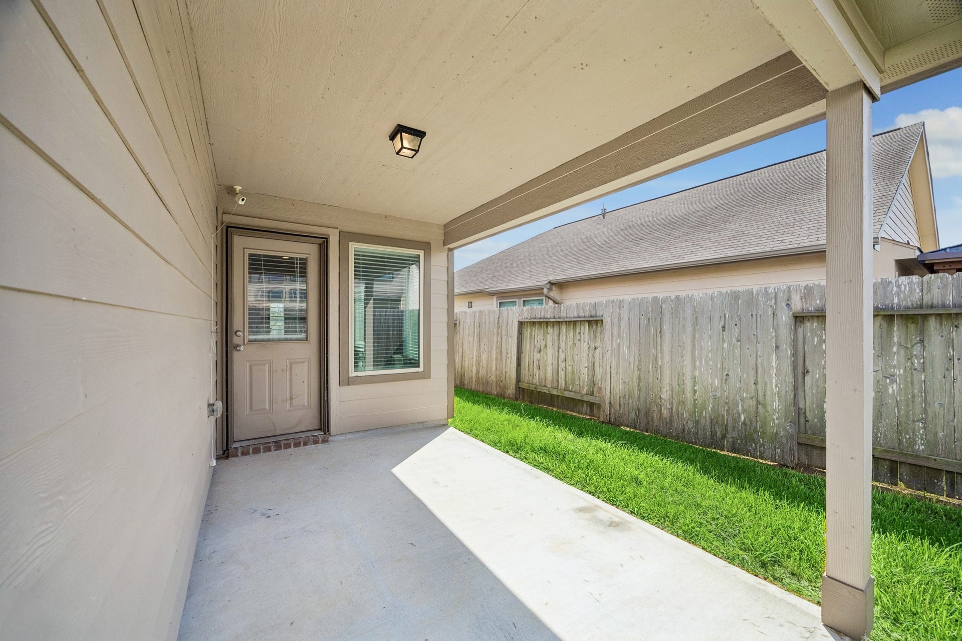 Enjoy outdoor spaces with a covered patio.