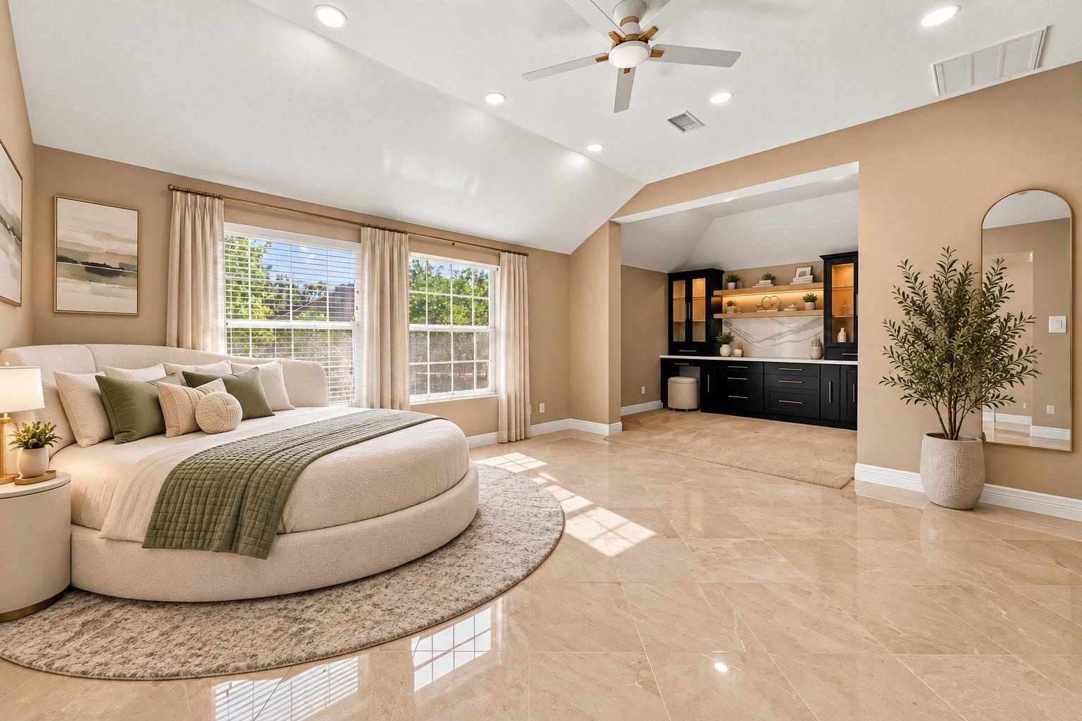 7610 Northwoods Drive, Sugar Land, TX 77479 More than a traditional bedroom, this versatile space offers room for a private lounge, study area, or personal retreat alongside the sleeping quarters.