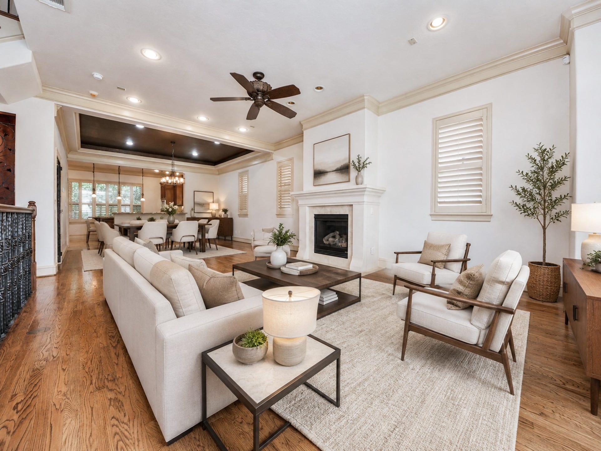 Virtually staged to show how much versatility this floor plan has. There are so many ways to decorate this space.