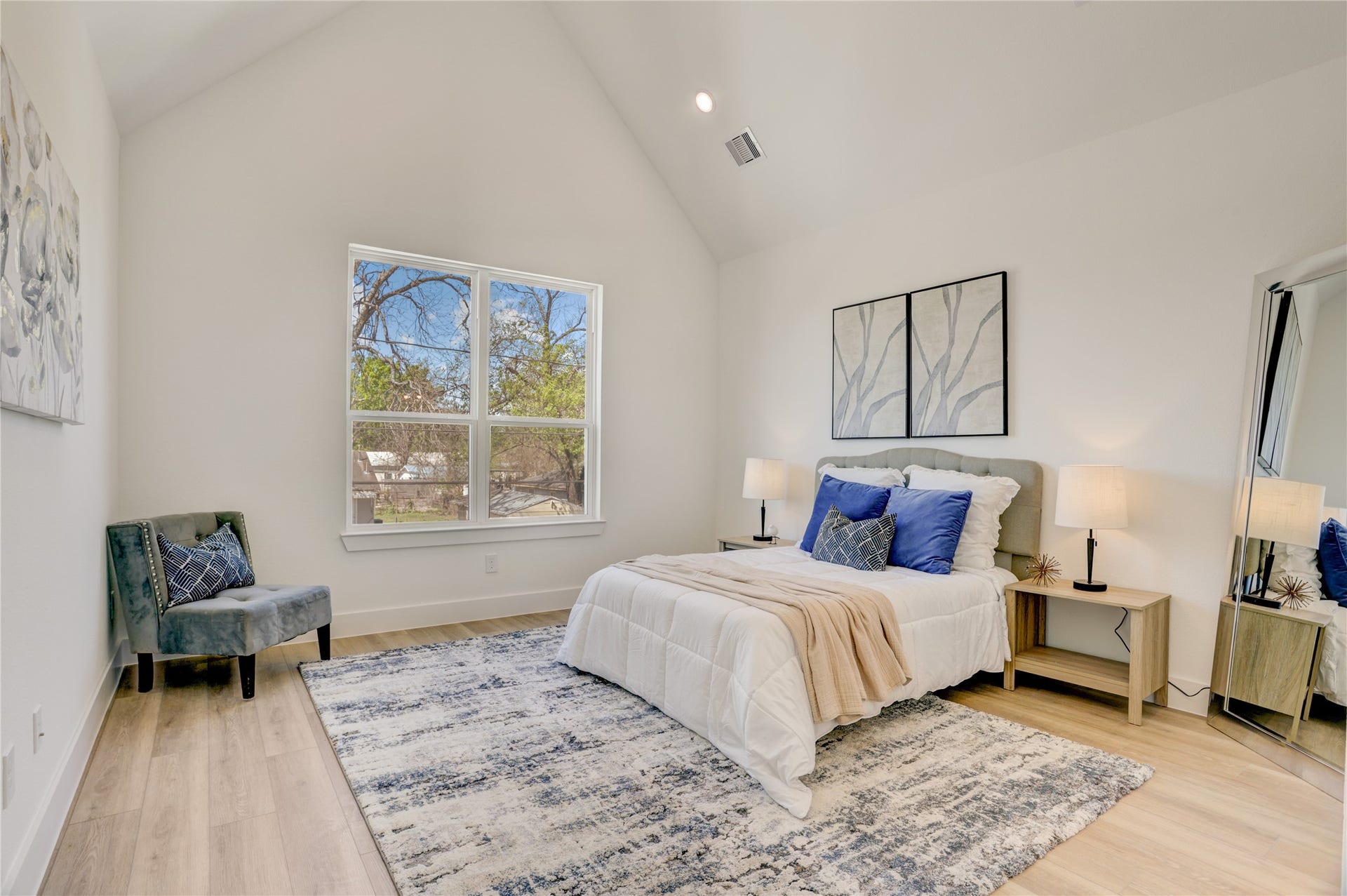 9610 Burden Street, Houston, TX 77093 The 13x14 primary bedroom has a cathedral ceiling.
