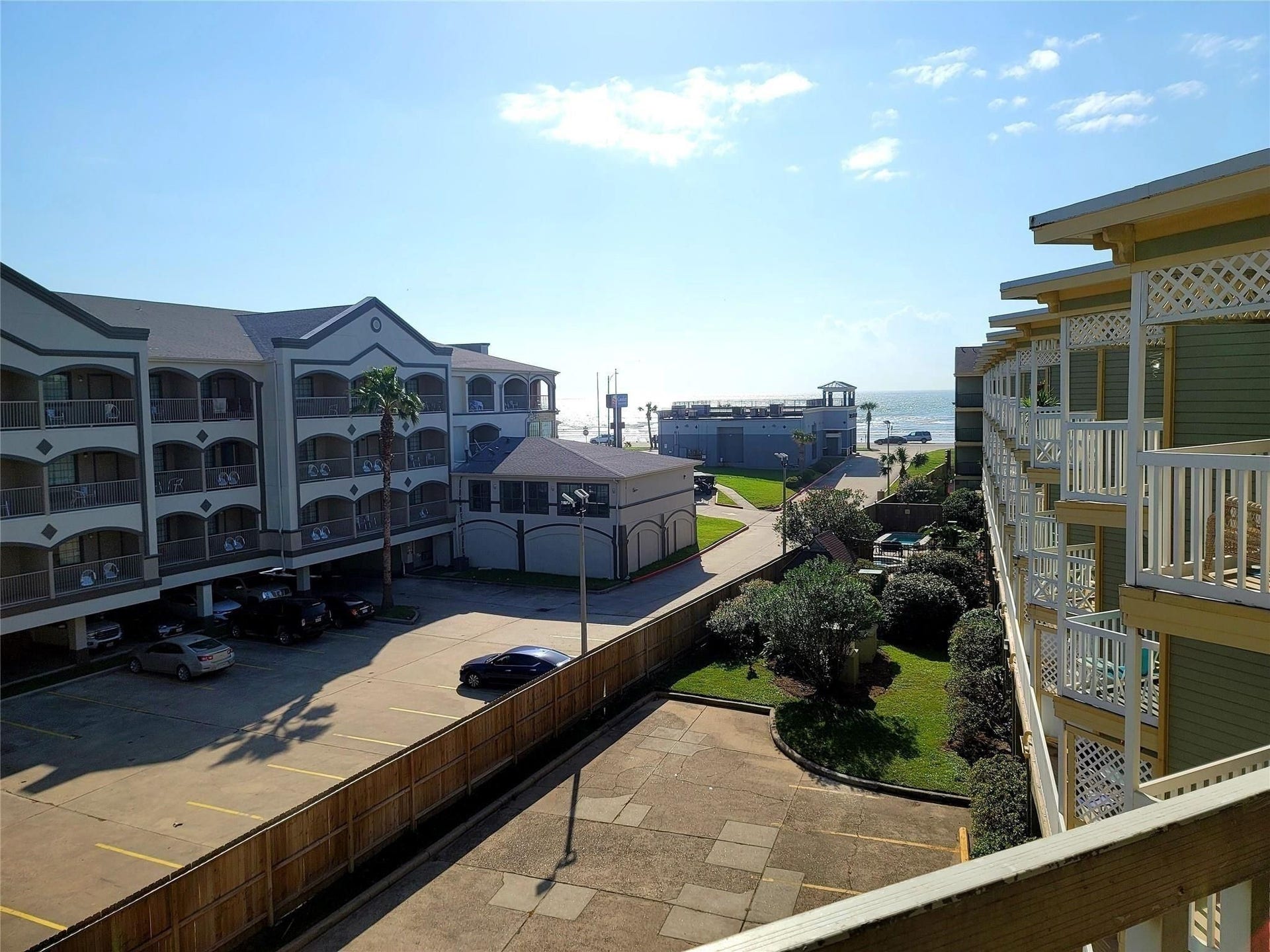 6300 Seawall Boulevard, #3326, Galveston, TX 77551 Balcony view off of living room allows for majestic ocean view as well as view of the hot tub area