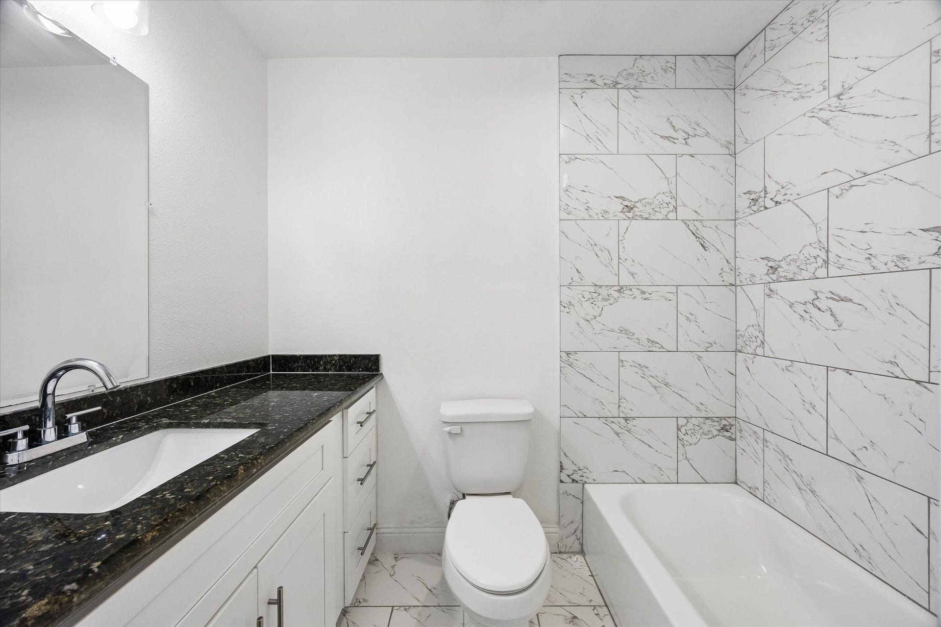 3515 Shelby Circle, #A/B, Houston, TX 77051 The primary bath offers ample counter and storage space