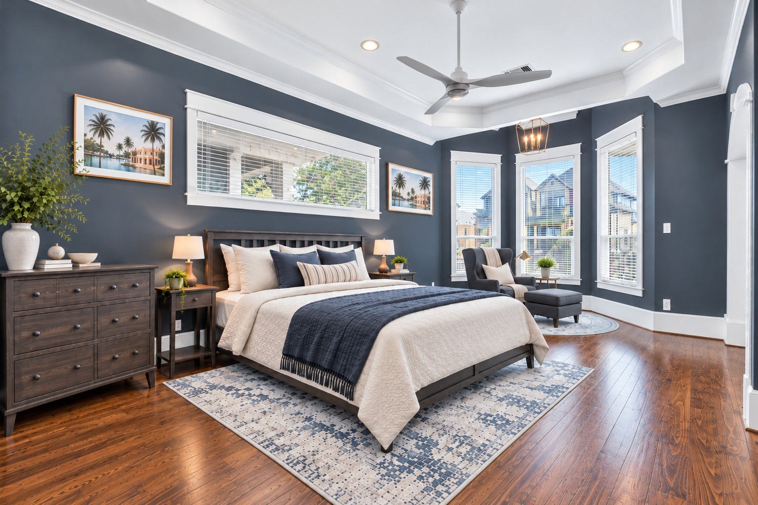 821 W 17th Street, #B, Houston, TX 77008 Welcome to the Primary bedroom suite with a few digital furniture selections to show how big the room is