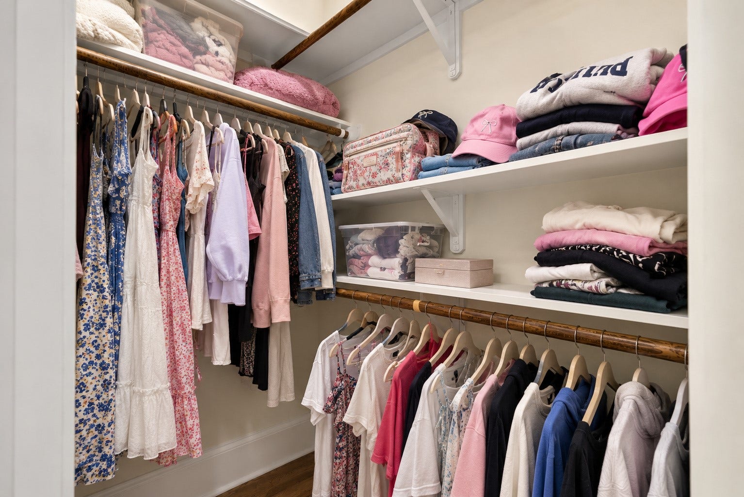 821 W 17th Street, #B, Houston, TX 77008 This is the roomy walk-in closet of the roomiest secondary bedroomdigitally staged to show off just how roomy it really is!