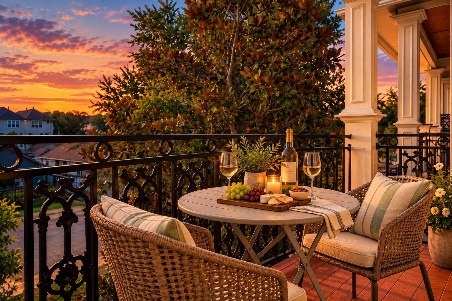 821 W 17th Street, #B, Houston, TX 77008 Ahh, you will enjoy many sunset evenings on this balcony, or your back patio! You'll see that one very soon. Digitally staged
