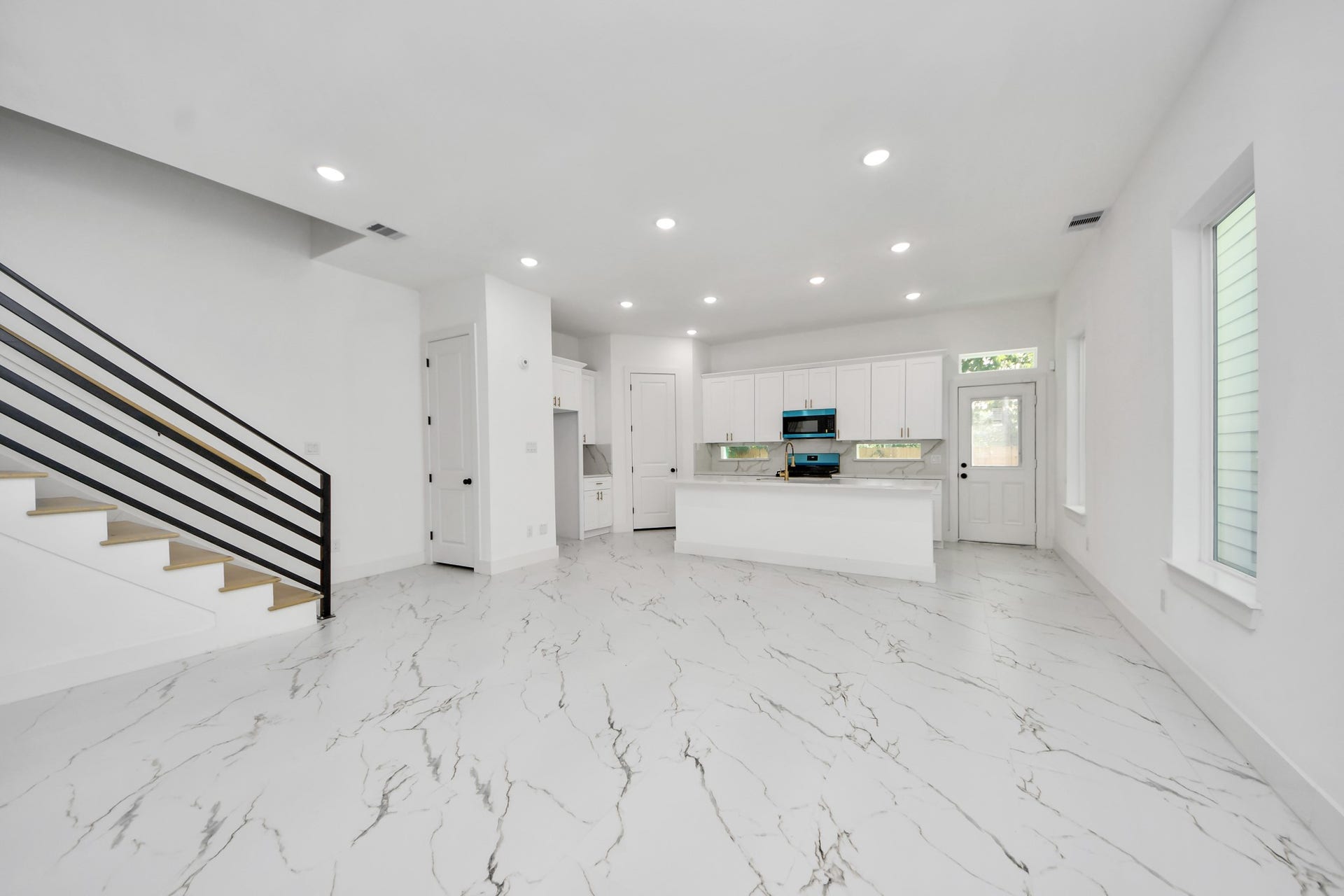 Living, Dining, and Kitchen