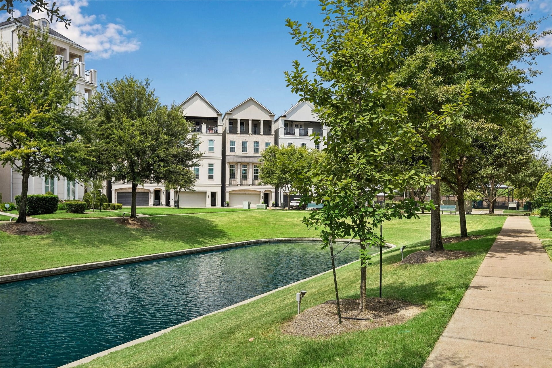 3606 Somerset York Lane, Houston, TX 77055 The home's exceptional location captures picturesque water views from multiple levels, offering beauty at every turn.