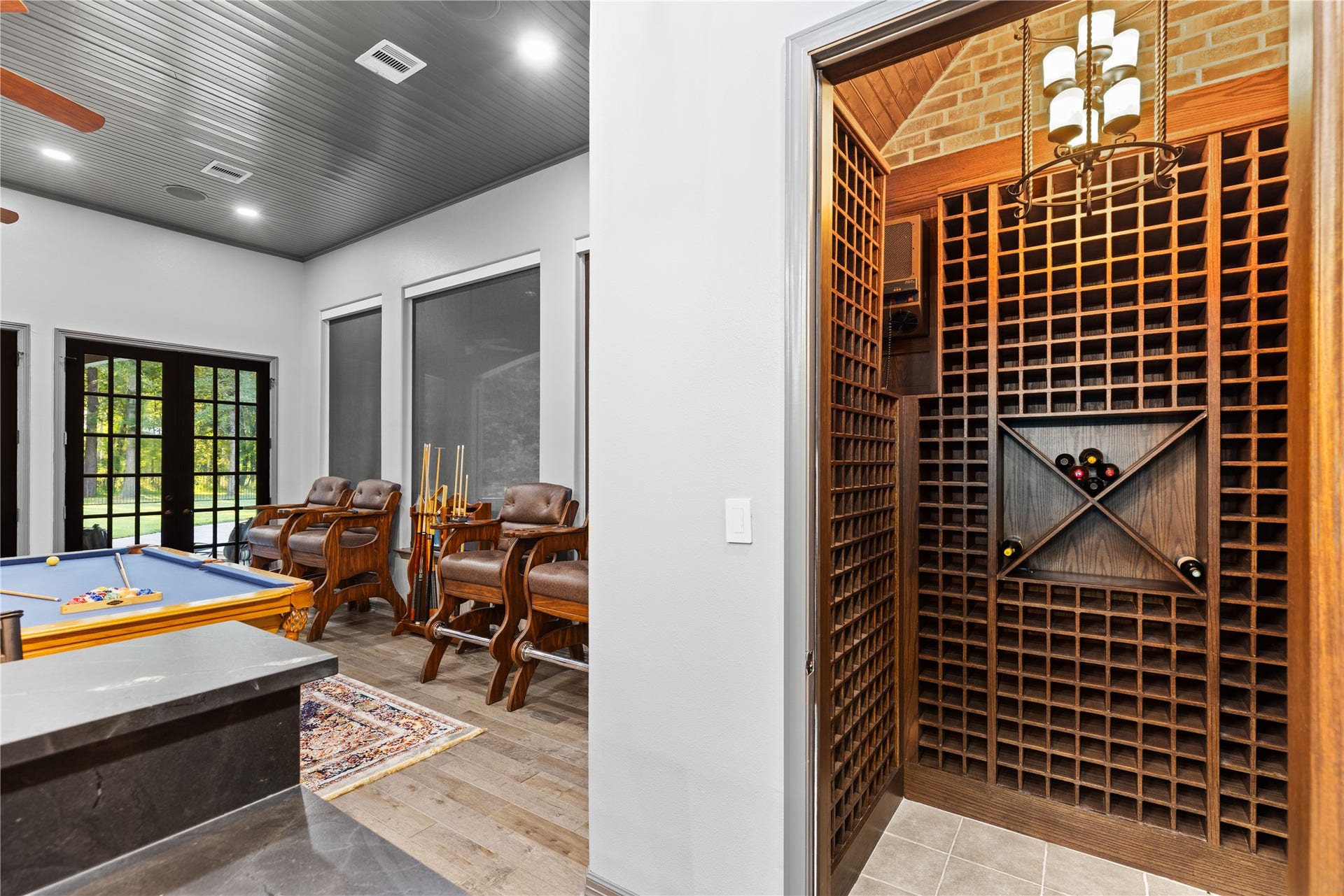 Beautiful Wine Cellar in the game room