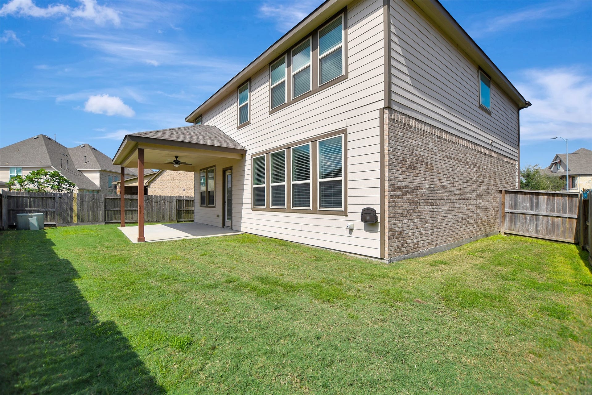 23623 San Ricci Court, Richmond, TX 77406 Large patio with space for a pool or other entertaining options.