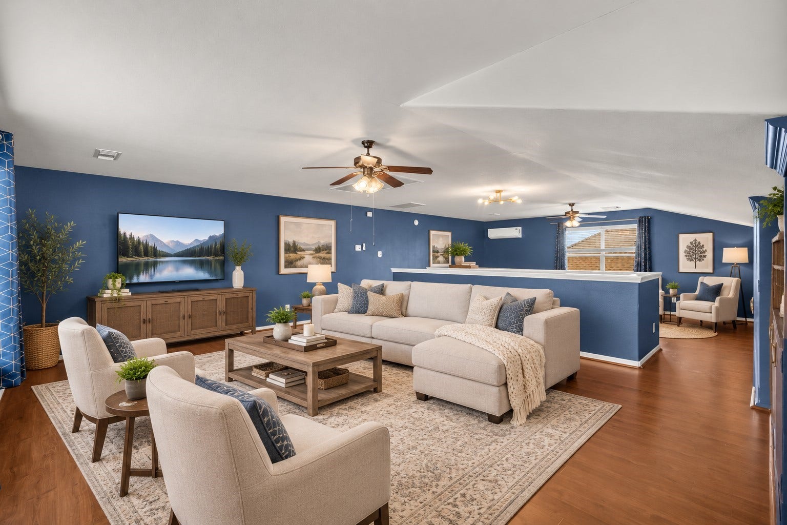 Massive upstairs loft offers endless possibilities and is perfect for a game room, home office, playroom, or even an extra bedroom! (Virtually Staged)