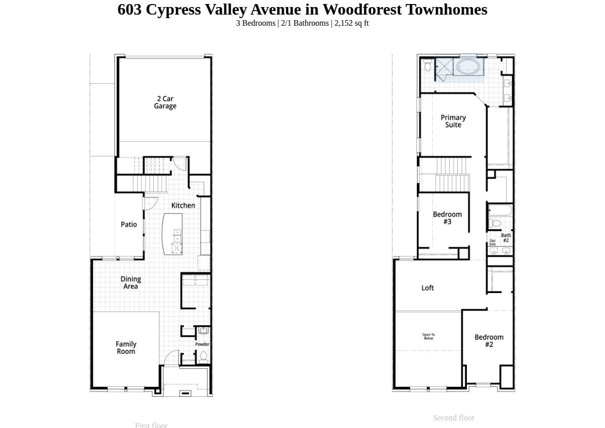 603 Cypress Valley Avenue, Montgomery, TX 77316 Chatham Floorplan