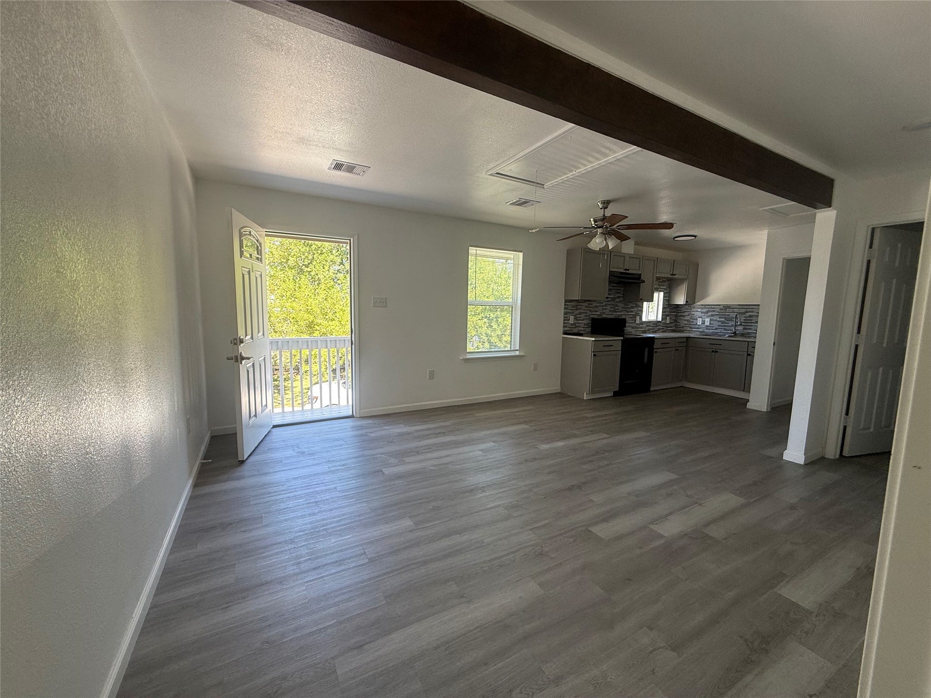 316 20th Street, #1, San Leon, TX 77539 Open-concept living and kitchen space.