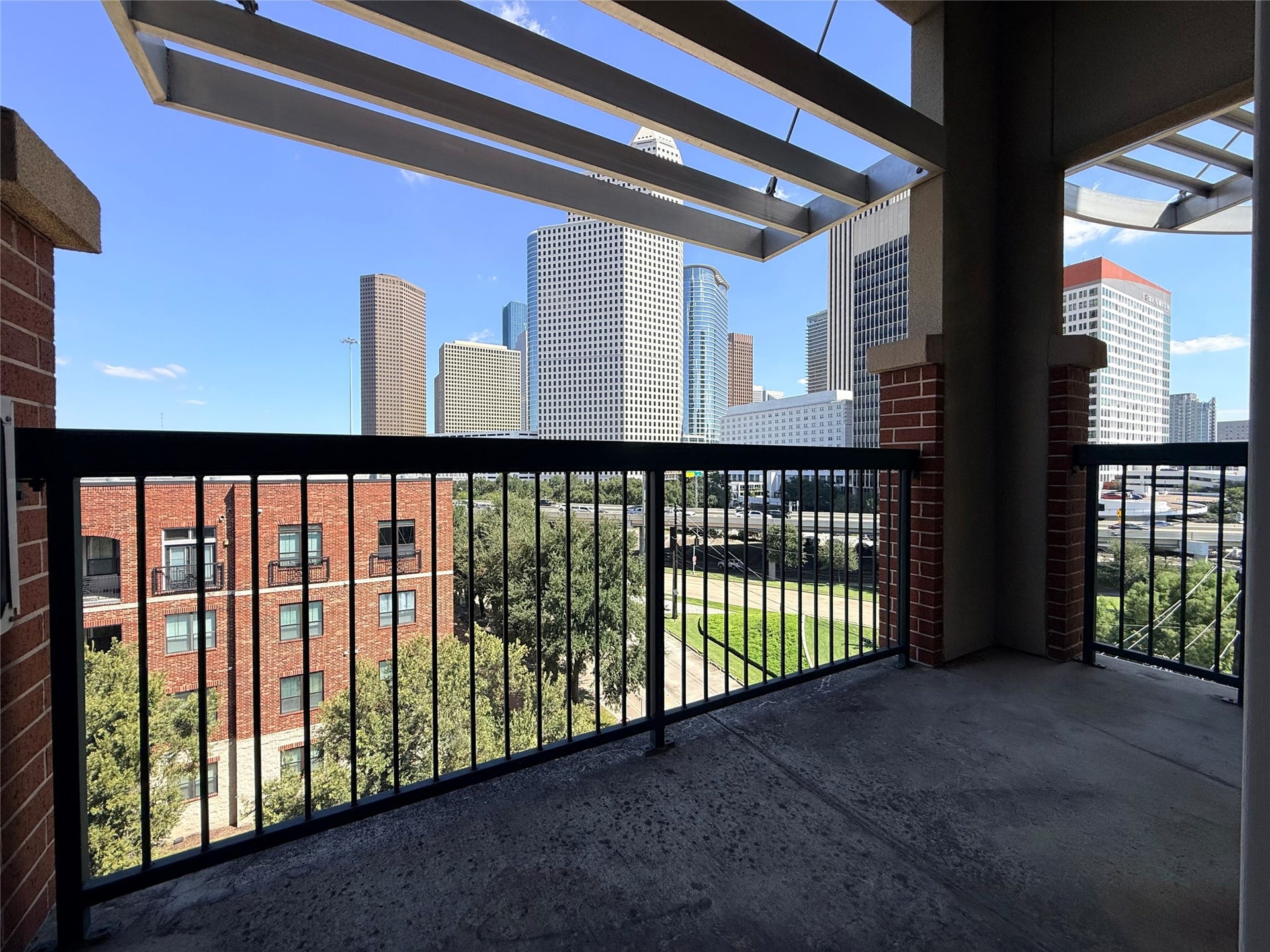 300 St Joseph Parkway, #412, Houston, TX 77002 Main balcony/terrace view!