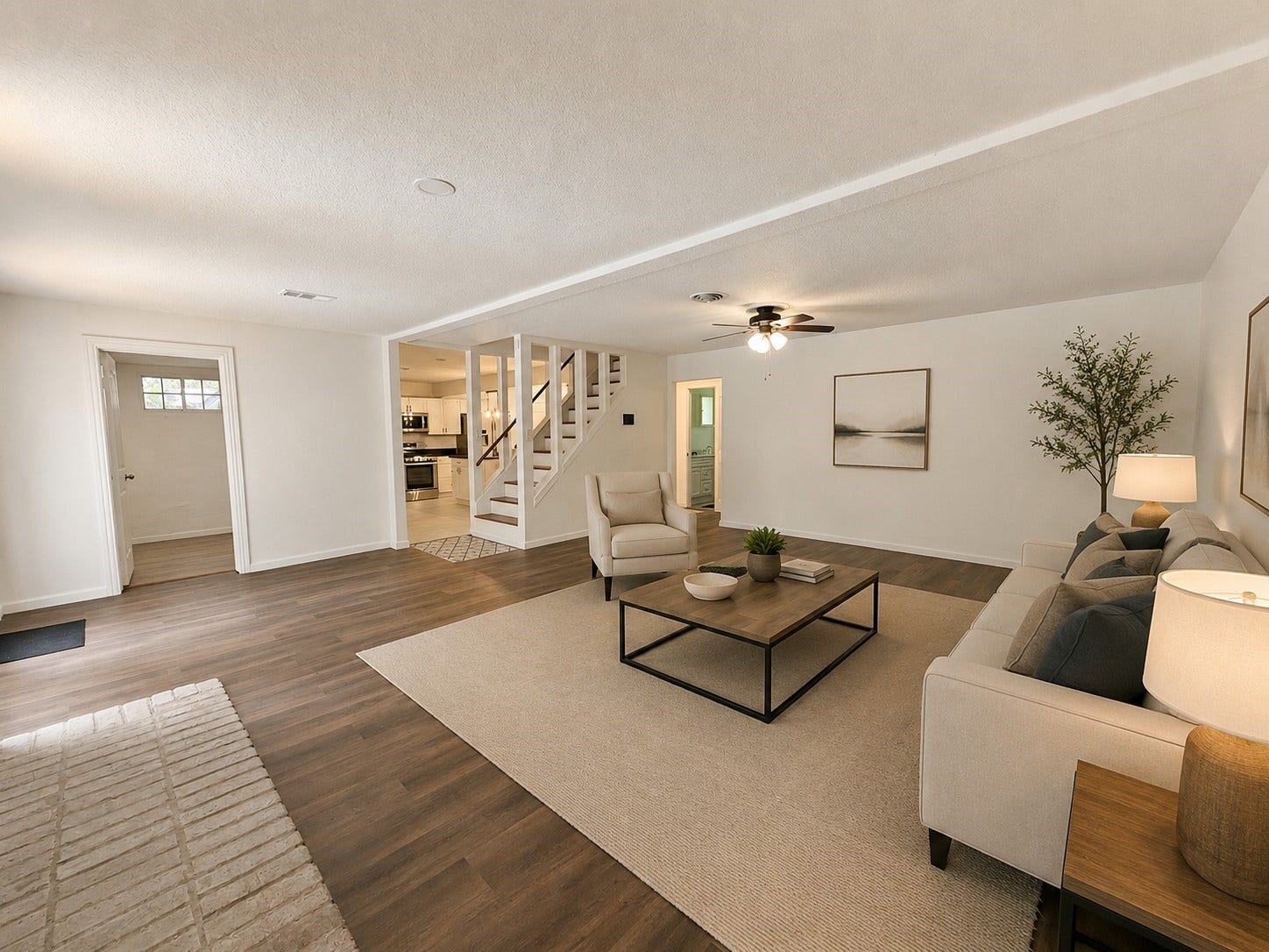 3004 Woodland Drive, Dickinson, TX 77539 Another view of staged living room