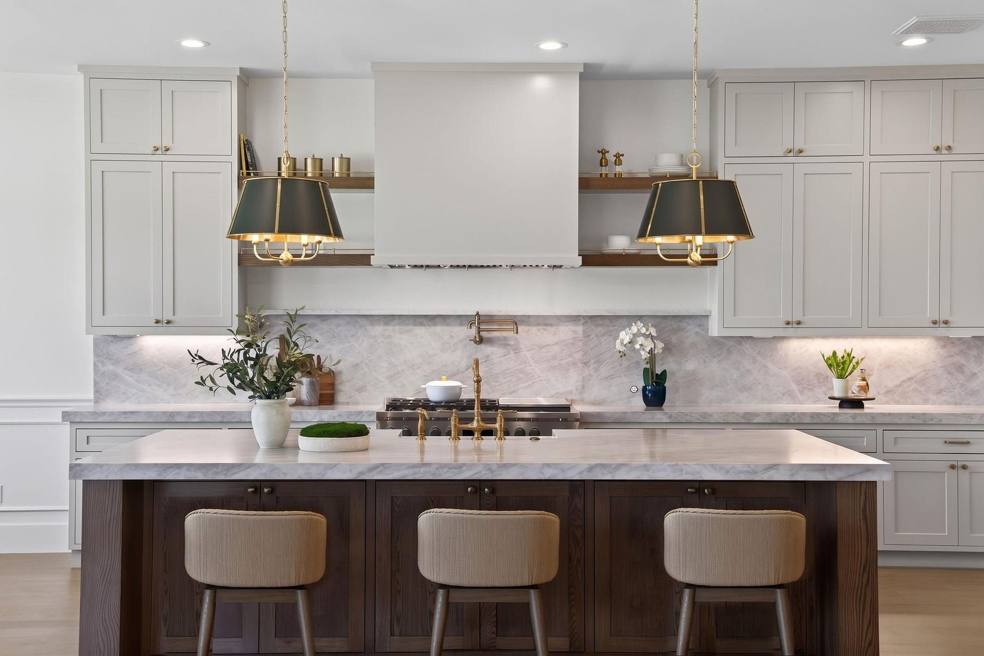 1726 Saxon Drive, Houston, TX 77018 This new construction offers timeless detailing, creating a space that feels warm and refined.