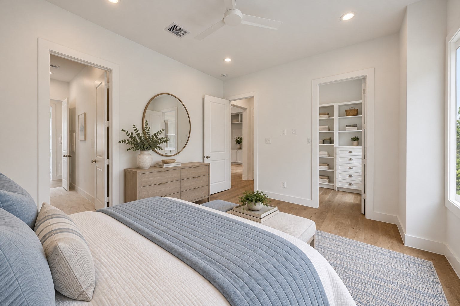 1726 Saxon Drive, Houston, TX 77018 Alt view of secondary bedroom showing the generous closet space and thoughtful built-ins.