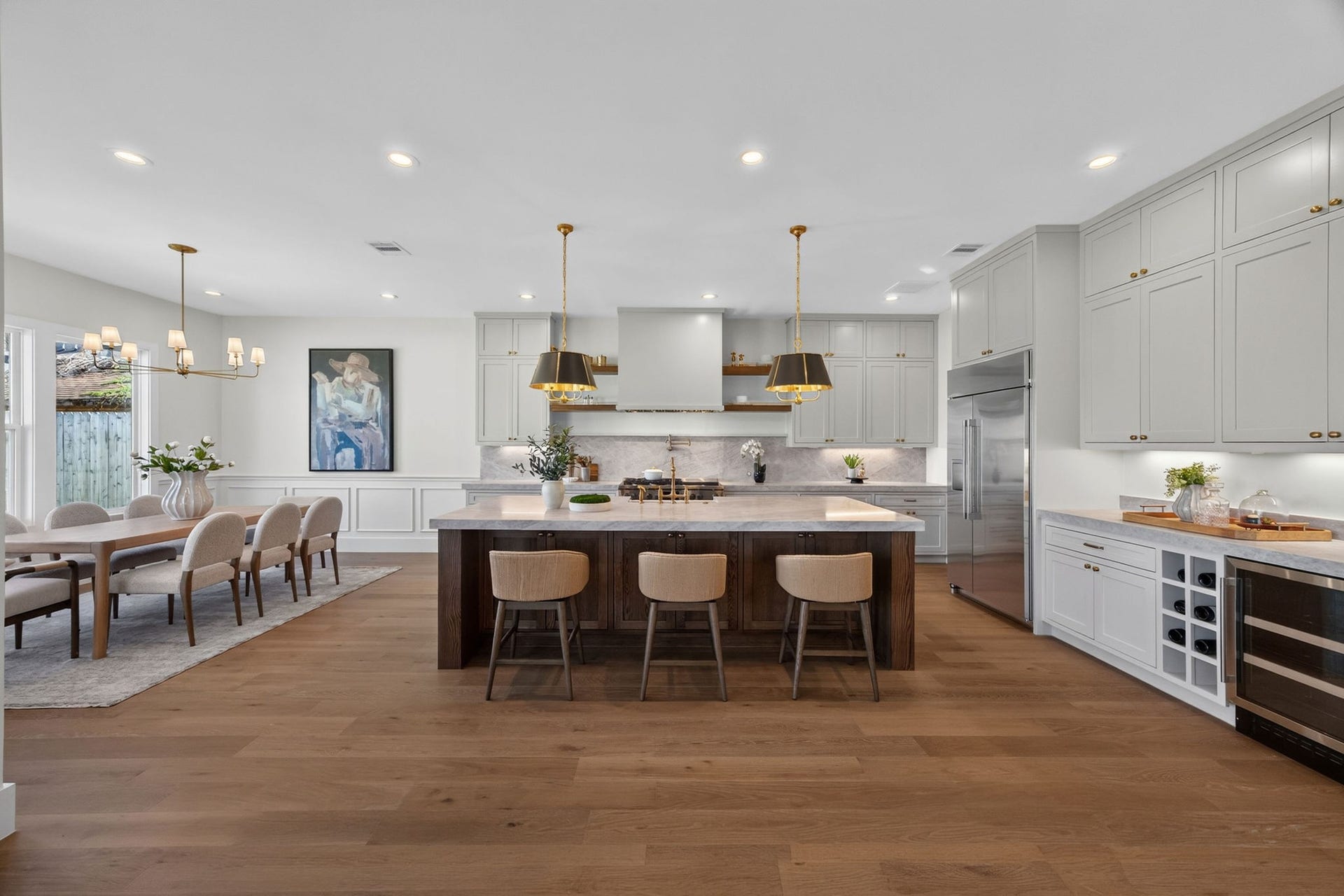 1726 Saxon Drive, Houston, TX 77018 A stunning kitchen anchors the home as the true showpiece.