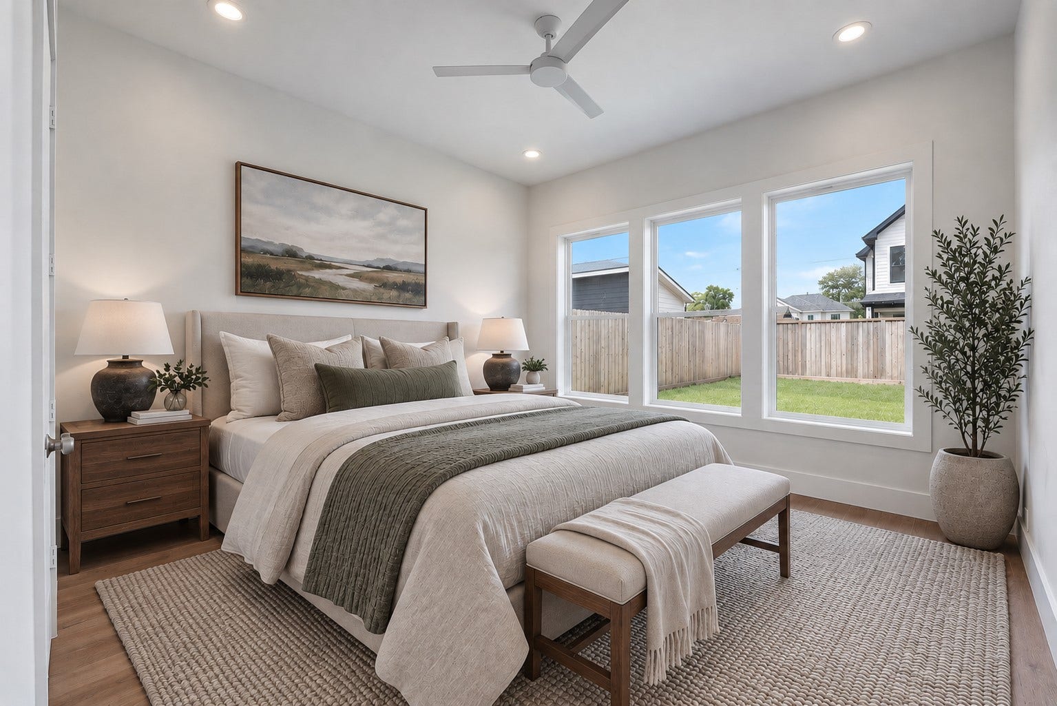 1726 Saxon Drive, Houston, TX 77018 A rare first-floor guest suite offers privacy and convenience. This room could serve many purposes.
