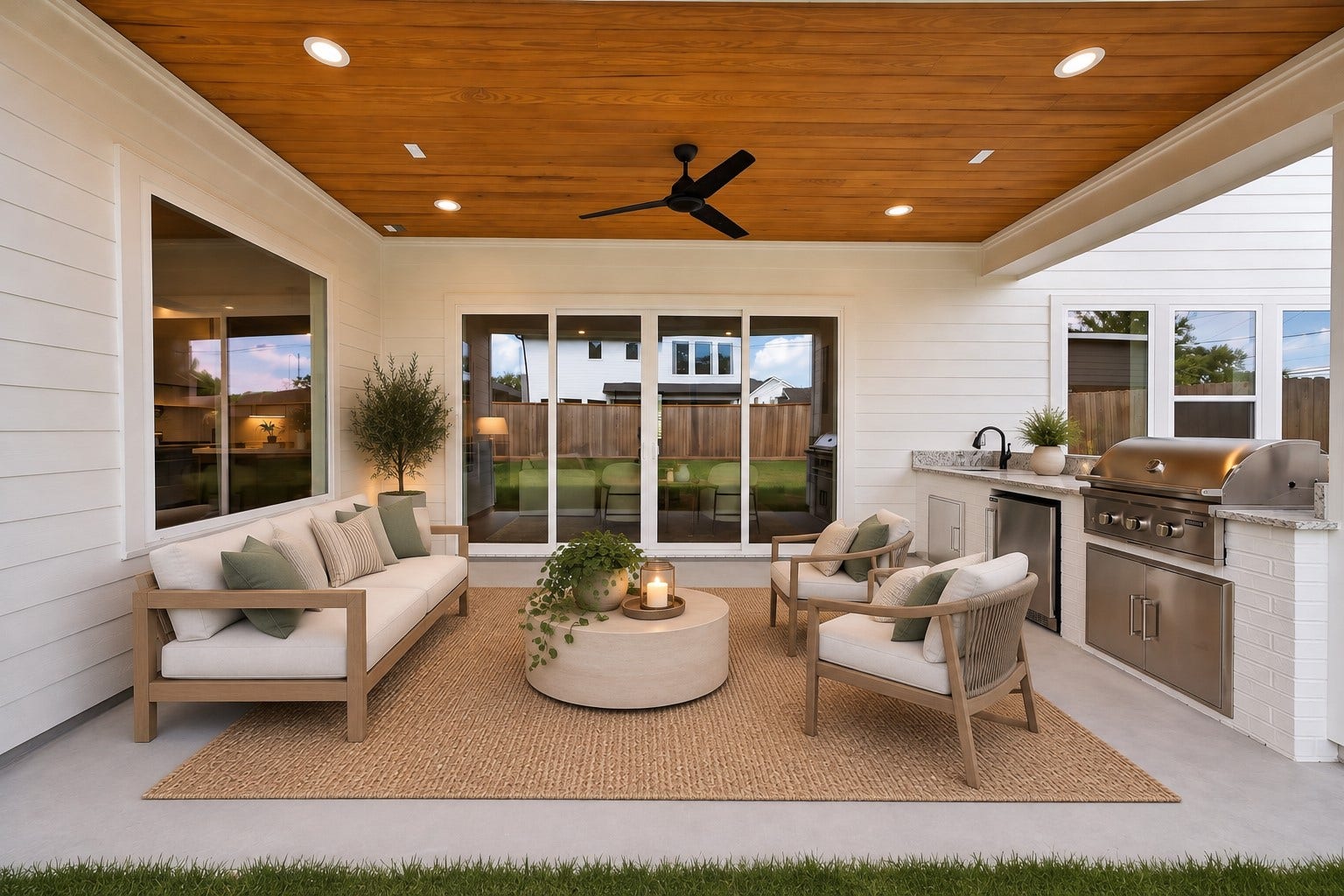 1726 Saxon Drive, Houston, TX 77018 This will be your favorite hangout spot in every season!
