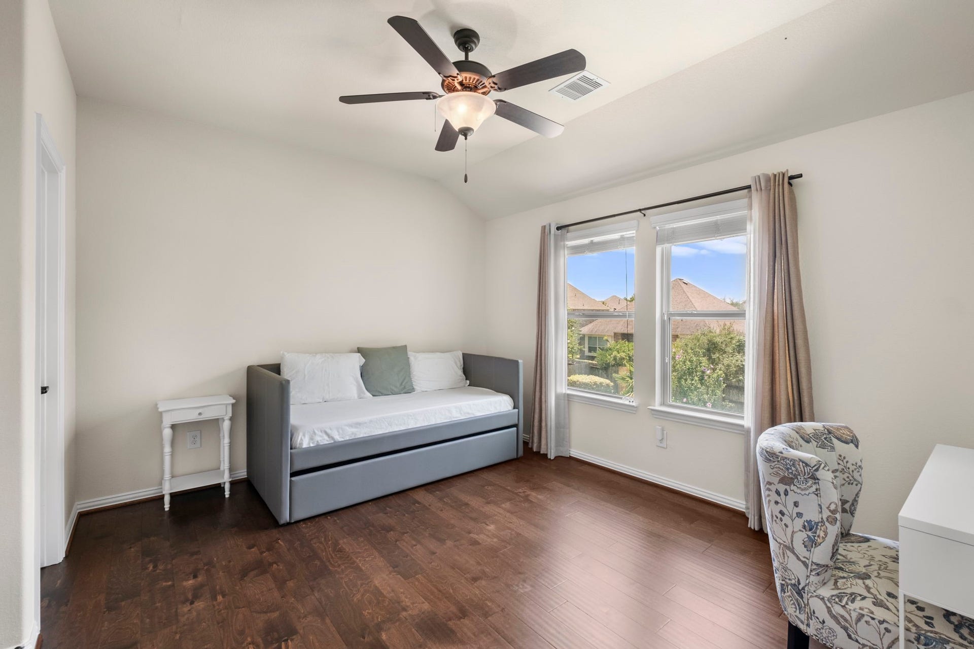 19519 Arbor Lodge Drive, Cypress, TX 77433 Spacious secondary bedroom with backyard views.
