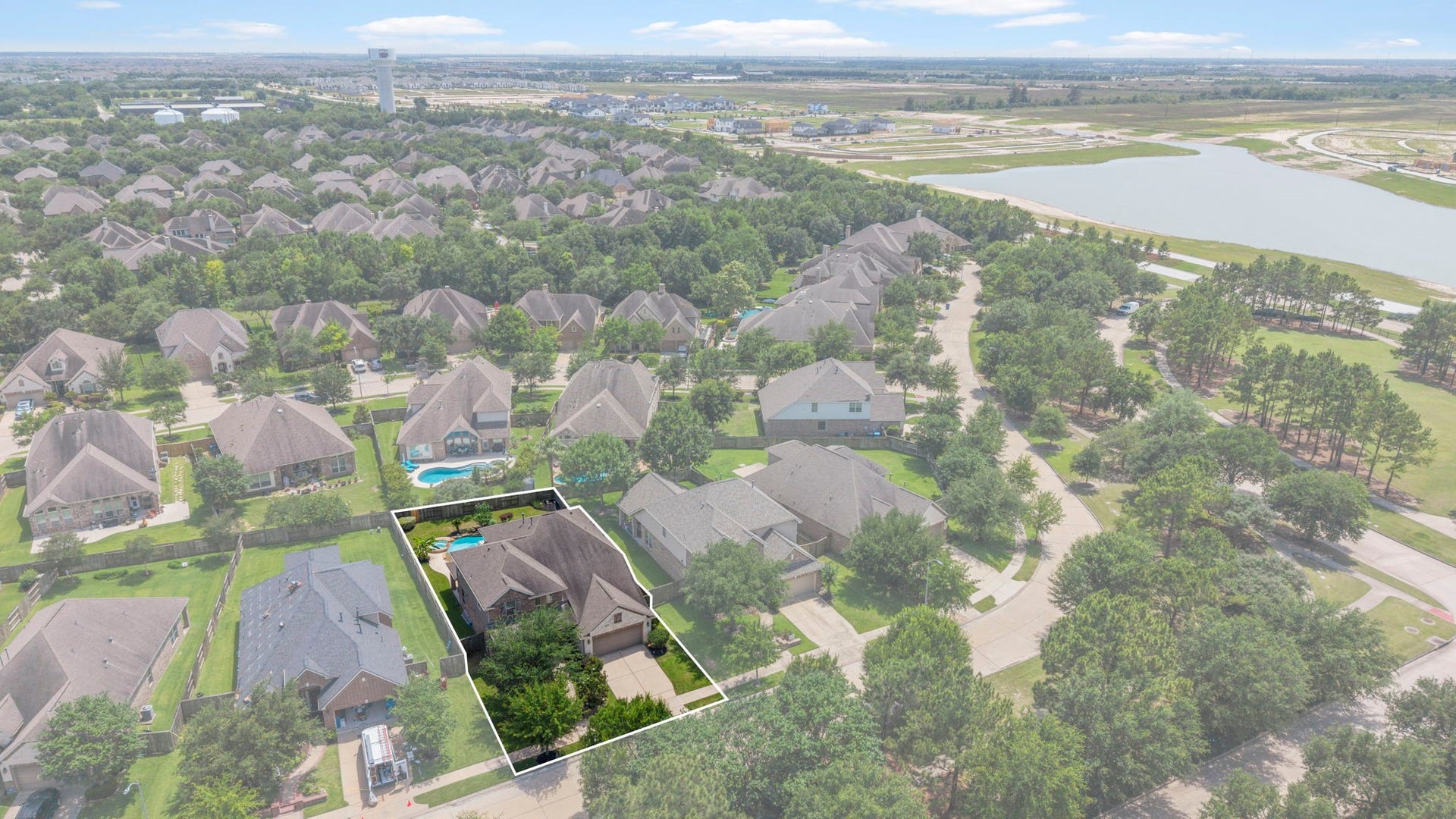 19519 Arbor Lodge Drive, Cypress, TX 77433 Home is walking distance to the lake where catch and release fishing is allowed!