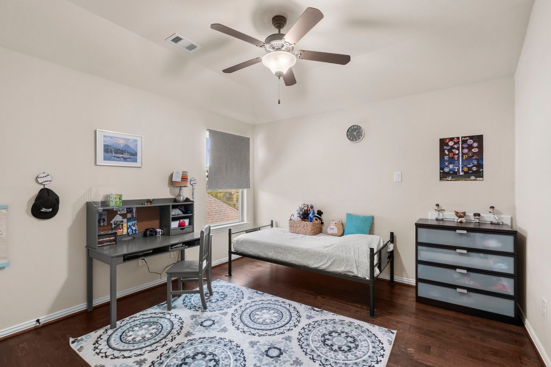 19519 Arbor Lodge Drive, Cypress, TX 77433 Spacious secondary bedroom upstairs also with wood floors.