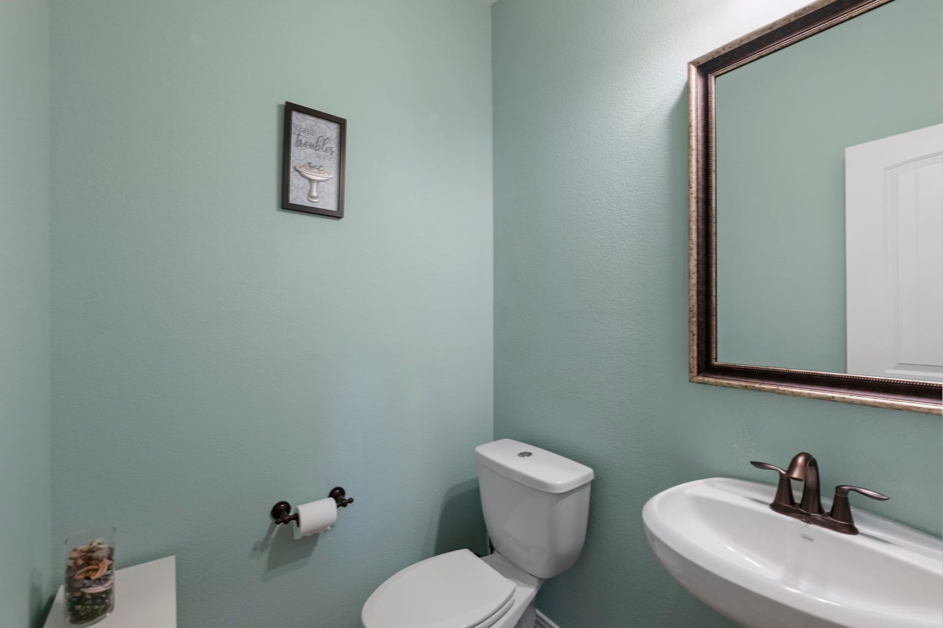 19519 Arbor Lodge Drive, Cypress, TX 77433 Half bath downstairs.