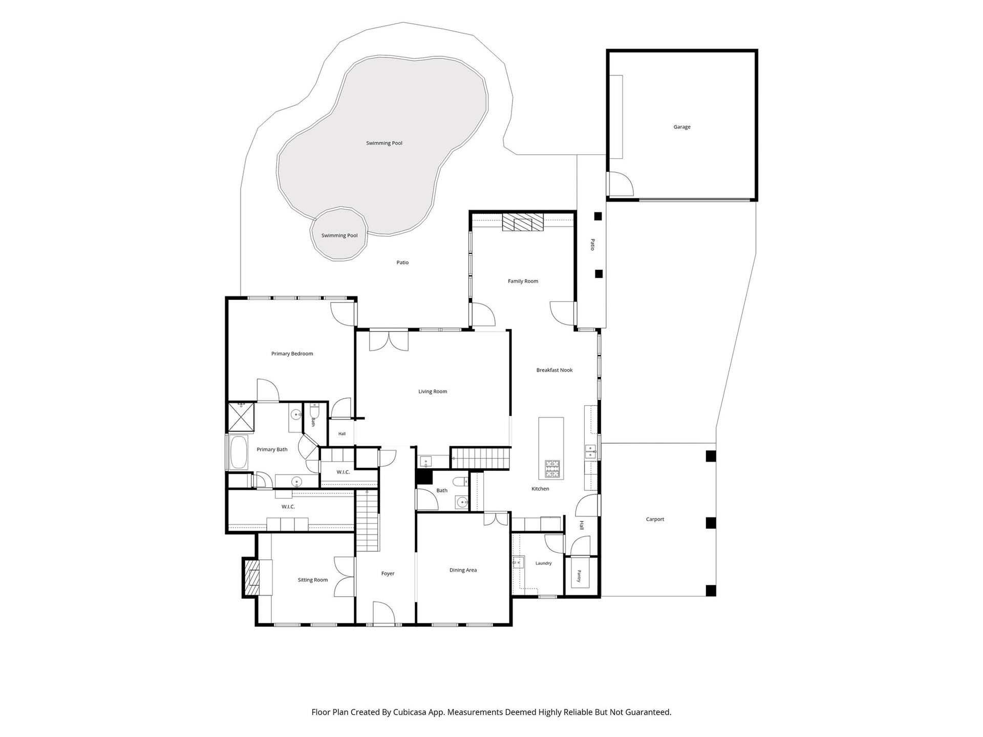16114 Lafone Drive, Spring, TX 77379 Floor plan with detailed overview of the home's first floor layout.