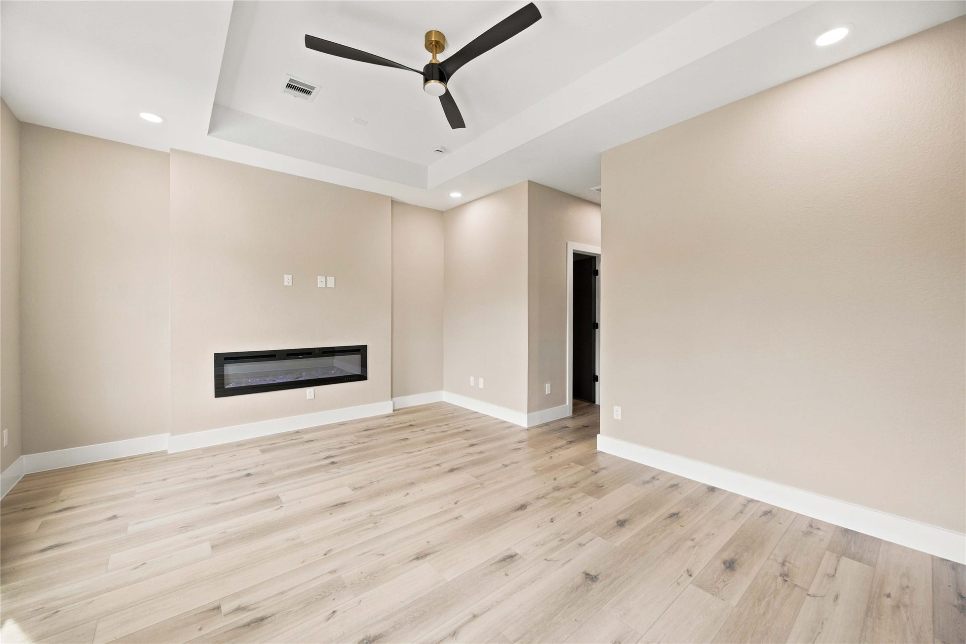 4117 Kewanee Street, #A, Houston, TX 77051 primary bedroom with eletric fire place