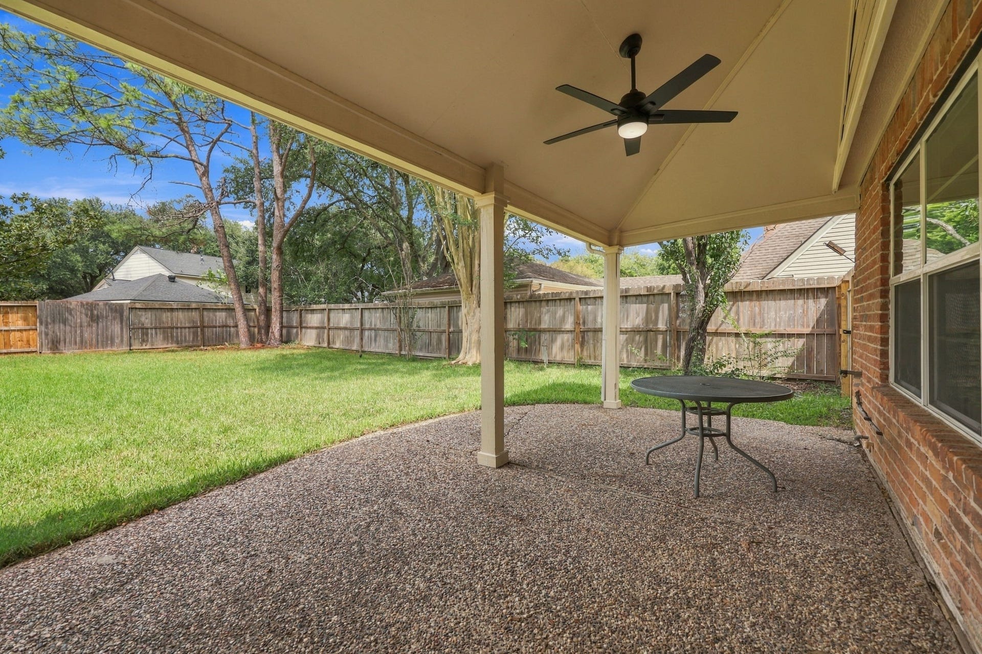 11310 Olympia Drive, Houston, TX 77077 Covered patio - perfect for relaxing or visiting with friends and family.